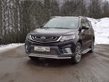 4 999 р. Рамка гос. номера ТСС Тюнинг Geely Emgrand X7 2-ой рестайлинг (2019-2021) (нержавейка). Увеличить фотографию 1