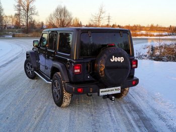 4 399 р. Рамка гос. номера ТСС Тюнинг  Jeep Wrangler  JL (2018-2024) (нержавейка). Увеличить фотографию 1