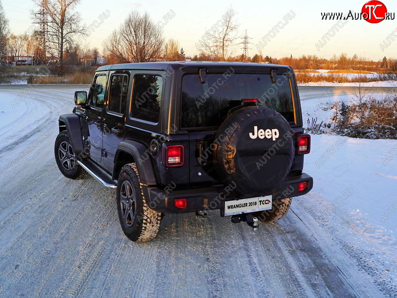 4 399 р. Рамка гос. номера ТСС Тюнинг  Jeep Wrangler  JL (2018-2024) (нержавейка)