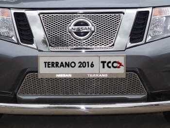 6 199 р. Рамка гос. номера ТСС Тюнинг Nissan Terrano D10 дорестайлинг (2013-2016) (нержавейка). Увеличить фотографию 1