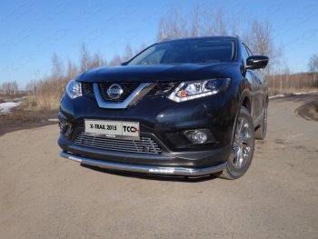 4 399 р. Рамка гос. номера ТСС Тюнинг  Nissan X-trail  3 T32 (2013-2018) (нержавейка). Увеличить фотографию 1