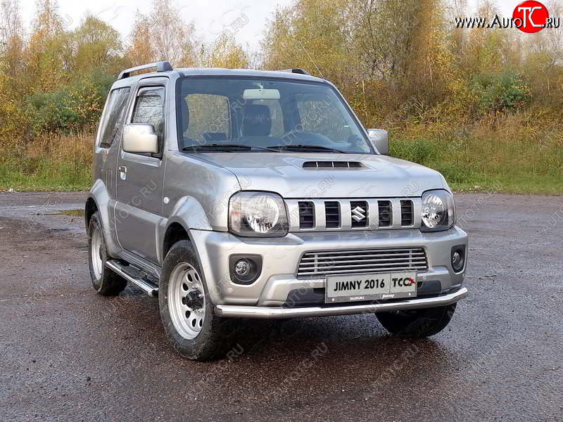 6 199 р. Рамка гос. номера ТСС Тюнинг  Suzuki Jimny  JB23/JB43 (2012-2018) (нержавейка)