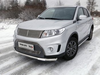 4 399 р. Рамка гос. номера ТСС Тюнинг  Suzuki Vitara  LY (2015-2019) (нержавейка). Увеличить фотографию 1