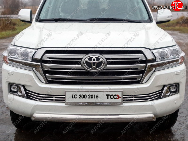 6 199 р. Рамка гос. номера ТСС Тюнинг  Toyota Land Cruiser  200 (2015-2021) (нержавейка)