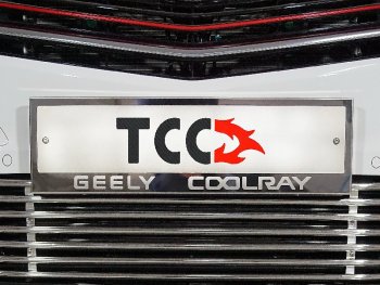 4 999 р. Рамка гос. номера ТСС Тюнинг  Geely Coolray  SX11 (2018-2023) (нержавейка). Увеличить фотографию 1
