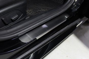 3 399 р. Накладки на пороги ТСС Тюнинг Hyundai Sonata DN8 (2019-2024) (Лист шлифованный). Увеличить фотографию 1