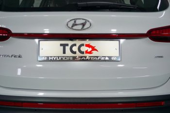 4 999 р. Рамка гос. номера ТСС Тюнинг  Hyundai Santa Fe  4 TM (2020-2024) (нержавейка). Увеличить фотографию 1