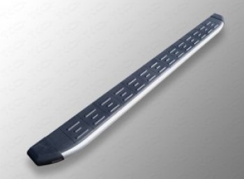 26 749 р. Пороги алюминиевые с пластиковой накладкой ТСС Тюнинг  Chevrolet Captiva (2006-2011) (серый). Увеличить фотографию 1