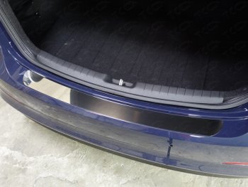 3 499 р. Накладка на задний бампер ТСС Тюнинг  Hyundai Elantra  AD (2016-2019) (Лист зеркальный). Увеличить фотографию 1