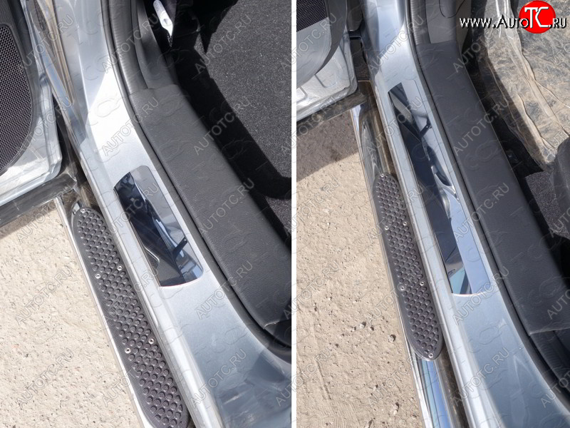 3 689 р. Накладки на пороги ТСС Тюнинг  Mazda 5 (2010-2015) (лист зеркальный)