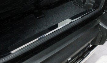 2 379 р. Накладка на задний бампер, ТСС Тюнинг  Suzuki Jimny  JB64 (2018-2024) (лист зеркальный). Увеличить фотографию 1