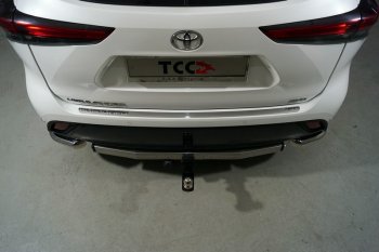 3 699 р. Закладка на задний бампер ТСС Тюнинг  Toyota Highlander  XU70 (2020-2024) (Лист зеркальный). Увеличить фотографию 1