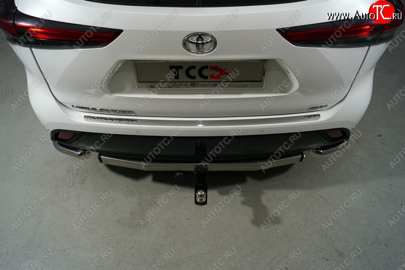3 699 р. Закладка на задний бампер ТСС Тюнинг  Toyota Highlander  XU70 (2020-2024) (Лист зеркальный)