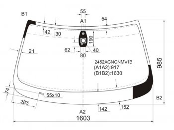 6 999 р. Стекло лобовое (Датчик дождя) BMW X5 06-13 (2452AGNGNMV1B). Увеличить фотографию 1