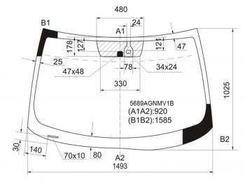 7 399 р. Стекло лобовое (Датчик дождя) Mitsubishi ASX 10-16  Citroen C4 Aircross 12-16  Peugeot 4008 12-15 (5689AGNMV1B). Увеличить фотографию 1