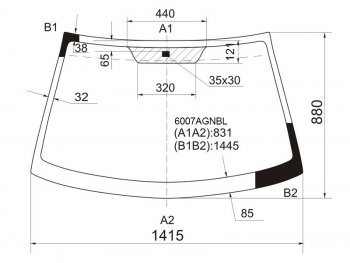 5 199 р. Стекло лобовое Nissan Almera 00-06  Almera Classic 06-12  Bluebird Sylphy 00-05 (6007AGNBL). Увеличить фотографию 1