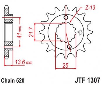 1 899 р. Звезда цепного привода JTF1307 15 (jtf1307.15). Увеличить фотографию 1