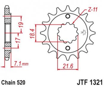 1 369 р. Звезда цепного привода JTF1321 14 (jtf1321.14). Увеличить фотографию 1