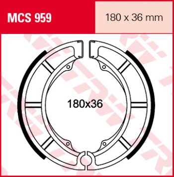 4 699 р. Тормозные колодки TRW MCS959 (mcs959). Увеличить фотографию 1