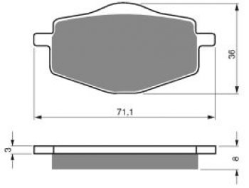 2 169 р. Тормозные колодки Gold-Fren 018 K5 (018 k5). Увеличить фотографию 1