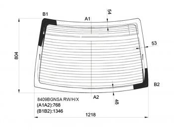 6 649 р. Стекло заднее (Цвет зеленый Обогрев Антенна) Toyota Corolla (E180) 12-19 (8409BGNSA RW/H/X). Увеличить фотографию 1