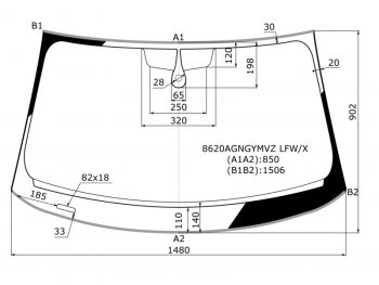 6 799 р. Стекло лобовое (Датчик дождя Молдинг) Audi A3 12-19  S3 13-16 (8620AGNGYMVZ LFW/X). Увеличить фотографию 1