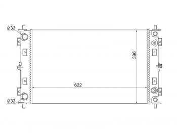 Радиатор охлаждающей жидкости SAT Chrysler Sebring JR седан дорестайлинг (2000-2003)