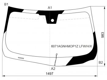 11 249 р. Стекло лобовое (Обогрев щеток Камера Датчик дождя) Infiniti M25 10-14  M35 10-13  M37 10-14  M4 (6071AGNHMOP1Z LFW/H/X). Увеличить фотографию 1