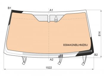 15 999 р. Стекло лобовое (Обогрев полный Датчик дождя Молдинг) Toyota Land Cruiser Prado (J150) 17-24  Lexu (8394AGNBLHMZ6U). Увеличить фотографию 1