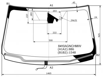 9 849 р. Стекло лобовое (Обогрев щеток Камера Датчик дождя Молдинг) Toyota RAV4 (XA40) 12-19 (8410AGNCHMW). Увеличить фотографию 1