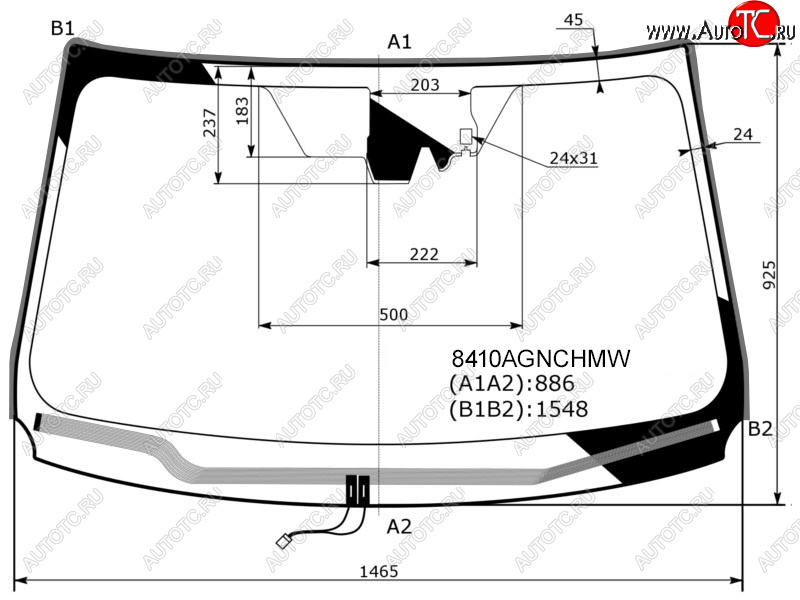 9 849 р. Стекло лобовое (Обогрев щеток Камера Датчик дождя Молдинг) Toyota RAV4 (XA40) 12-19 (8410AGNCHMW)