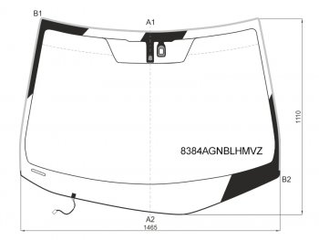 11 549 р. Стекло лобовое (Обогрев щеток Датчик дождя Молдинг) Lexus RX 08-15 (8384AGNBLHMVZ). Увеличить фотографию 1