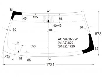 6 499 р. Стекло лобовое (Молдинг) Chevrolet Tahoe 06-14  Cadillac Escalade 06-15  Chevrolet Silverado 07-13 (AC79AGNVW). Увеличить фотографию 1