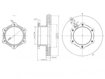 3 599 р. Диск тормозной передний Ø290 SAT  ГАЗ ГАЗель Next ( A21,A22, С41, С42,  A21,A22, С41, С42, Фермер,  A60,A63, A64,  A62,А65,  A31,A32, C45, C46) - ГАЗель NEXT Citiline  А68. Увеличить фотографию 1