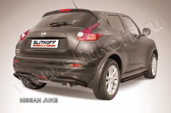 Защита заднего бампера уголки d57 Slitkoff Nissan Juke 1 YF15 дорестайлинг (2010-2014) ()