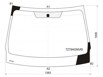 6 999 р. Стекло лобовое Renault Fluence 09-17  Megane 08-16 (7279AGNV6I). Увеличить фотографию 1