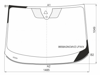 12 399 р. Стекло лобовое (Камера Датчик дождя Молдинг) Volkswagen ID.4 20-  ID.5 21- (8658AGNCMVZ LFW/X). Увеличить фотографию 1