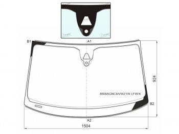 9 999 р. Стекло лобовое (Камера Датчик дождя Молдинг SPORTBACK) Audi A7 10-18 (8608AGNCMVWZ1W LFW/X). Увеличить фотографию 1