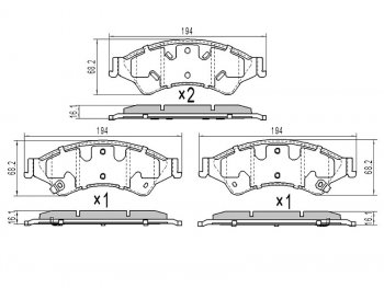 1 339 р. Колодки тормозные перед FL-FR SAT Ford Ranger SuperCab (2019-2023). Увеличить фотографию 1