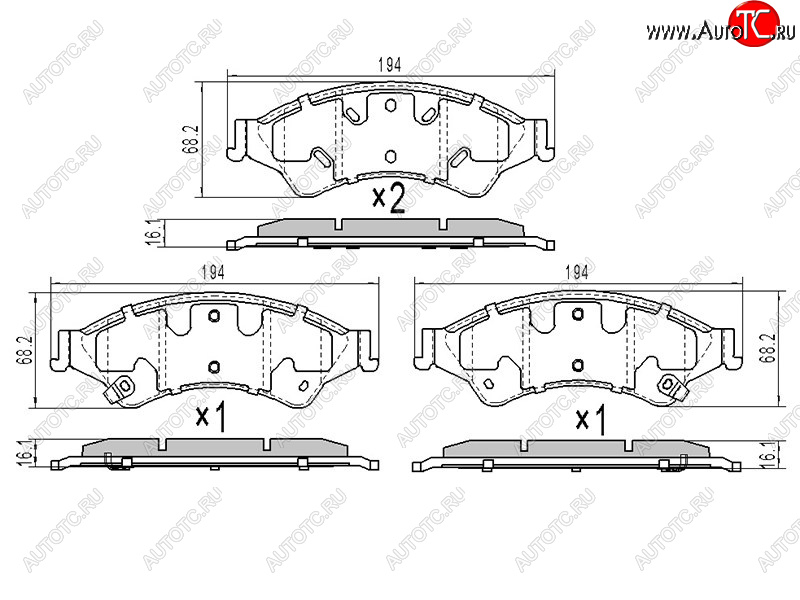 1 339 р. Колодки тормозные перед FL-FR SAT  Ford Ranger (2019-2023)