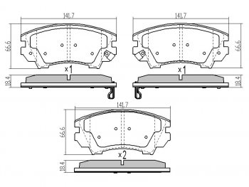 1 199 р. Колодки тормозные перед FR-FL SAT  Opel Astra  J (2009-2017). Увеличить фотографию 1