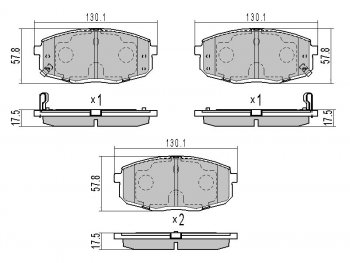 1 099 р. Колодки тормозные перед FL-FR SAT  Hyundai Creta (GS,  SU), I30 (FD,  2 GD,  3 PD), I30 Fastback (PD), KIA Ceed (1 ED). Увеличить фотографию 1