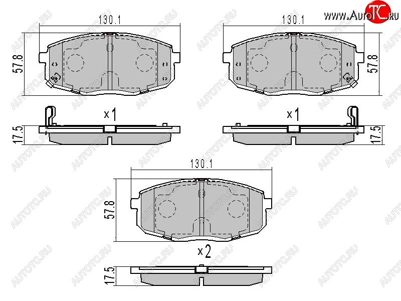 1 099 р. Колодки тормозные перед FL-FR SAT  Hyundai Creta (GS,  SU), I30 (FD,  2 GD,  3 PD), I30 Fastback (PD), KIA Ceed (1 ED)