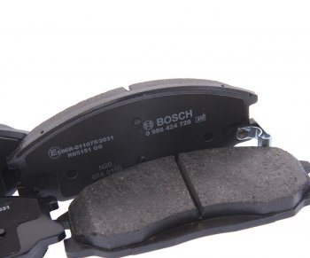 2 469 р. Колодки тормозные передние (4шт.) BOSCH  Hyundai Santa Fe  SM (2000-2012), Hyundai Trajet (1999-2008), KIA Sorento ( BL,  XM,  MQ4) (2002-2022). Увеличить фотографию 2