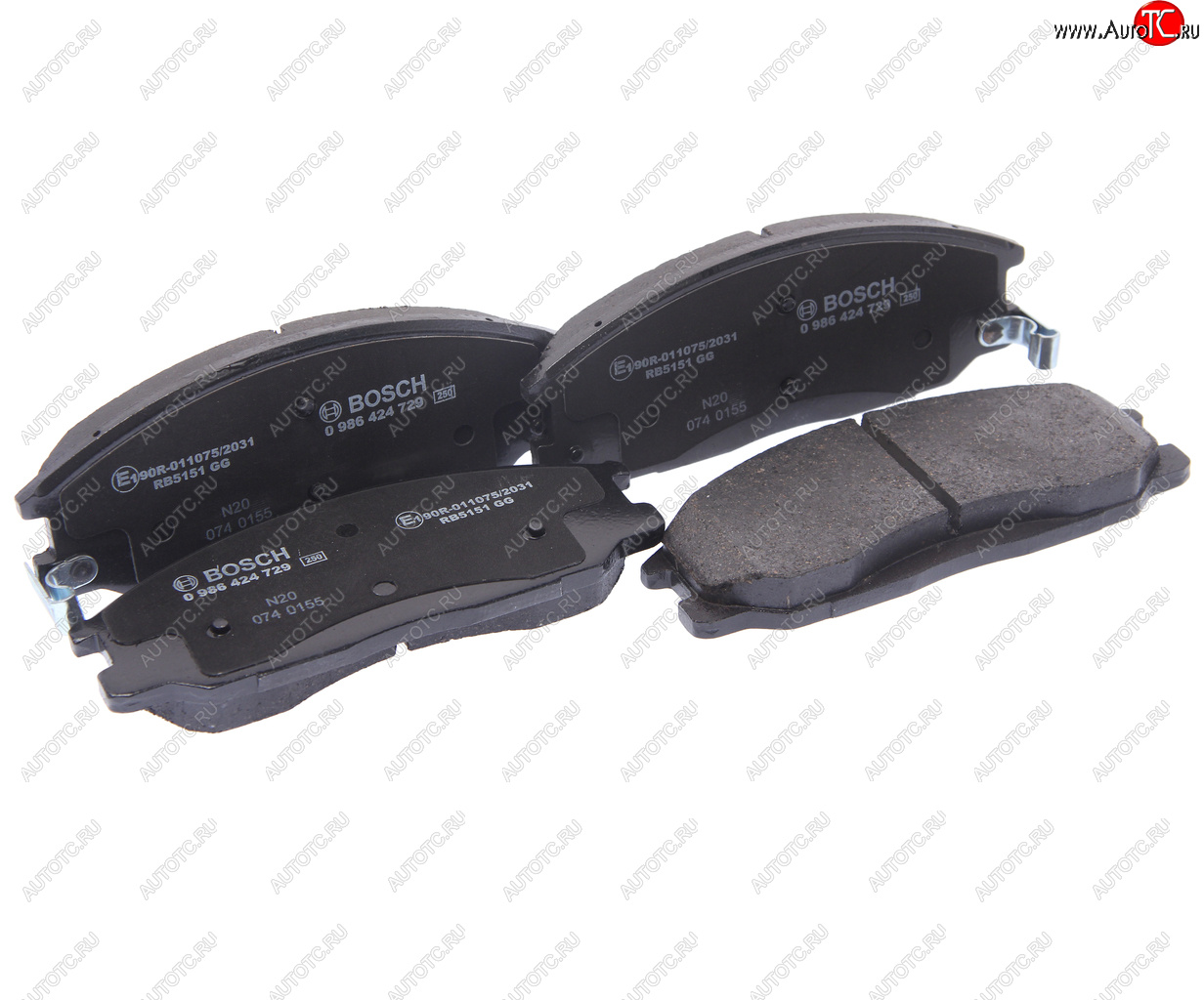 2 469 р. Колодки тормозные передние (4шт.) BOSCH  Hyundai Santa Fe  SM (2000-2012), Hyundai Trajet (1999-2008), KIA Sorento ( BL,  XM,  MQ4) (2002-2022)