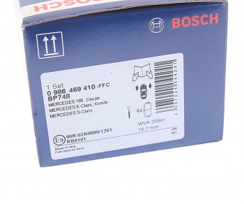 2 599 р. Колодки тормозные MERCEDES E (W124) (93-95) передние (4шт.) BOSCH (0986469410). Увеличить фотографию 4