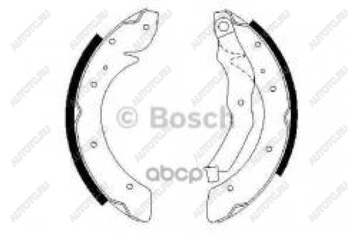 2 299 р. Колодки тормозные задние (4шт.) барабанные (203х38мм) BOSCH  Renault Laguna  X56 (1993-2001) лифтбэк дорестайлинг, универсал дорестайлинг, лифтбэк рестайлинг, универсал рестайлинг