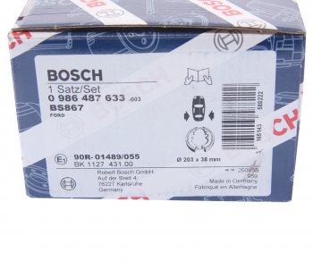 2 399 р. Колодки тормозные задние барабанные (4шт.) BOSCH Ford Focus 2  седан дорестайлинг (2004-2008). Увеличить фотографию 4