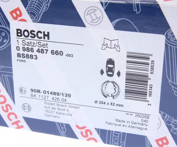 3 999 р. Колодки тормозные FORD Transit (00-06) задние барабанные (4шт.) BOSCH (0986487660). Увеличить фотографию 4