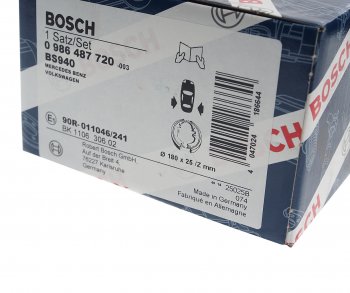 2 689 р. Колодки тормозные задние барабанные 4шт. BOSCH  Mercedes-Benz Sprinter ( W906,  W910) (2006-2024) рестайлинг. Увеличить фотографию 4